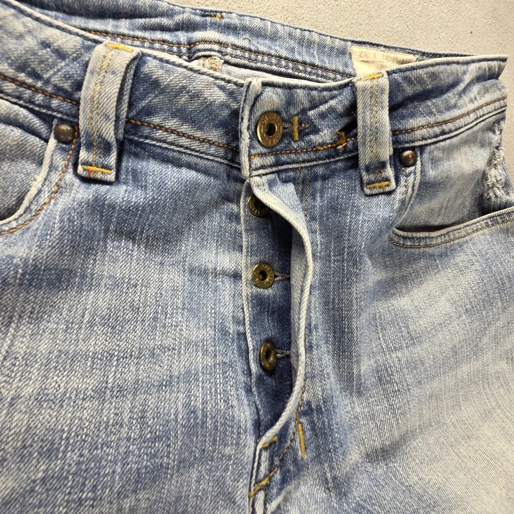 Diesel Jeans Mens 31x32 Blue Levan Relaxed Straight Made in Italy Stretch 0086N